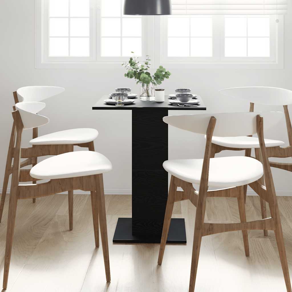 vidaXL fekete tölgy szerelt fa bisztróasztal 60x60x75 cm