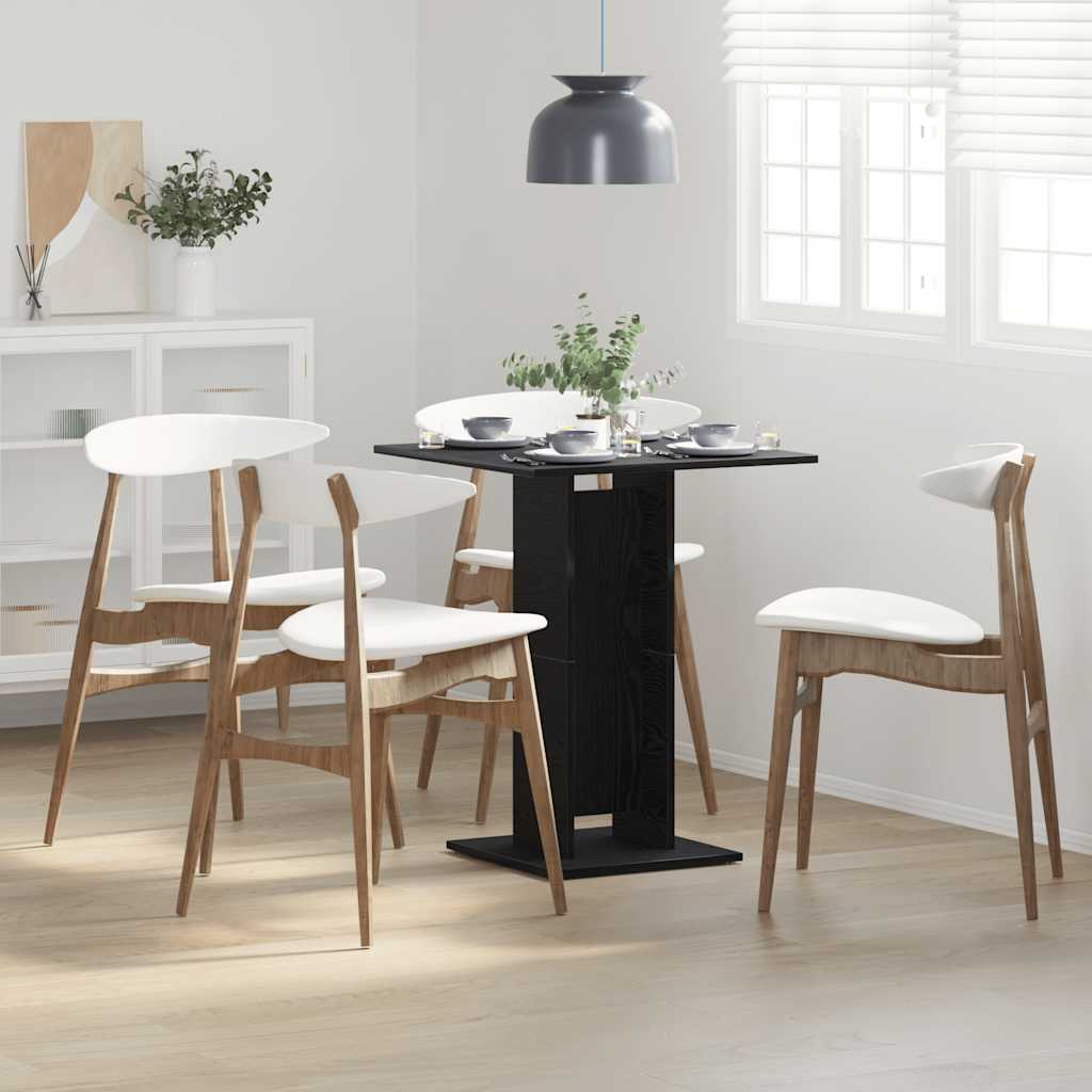 vidaXL Bistrobord svart eik 60x60x75 cm konstruert tre