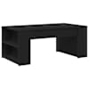 vidaXL Kohvilaud Must tamm 102 x 55 x 42 cm Tehispuit