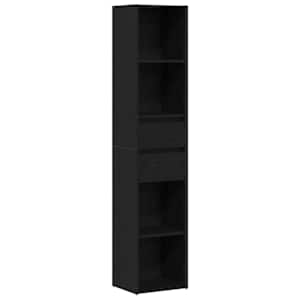 vidaXL Raamaturiiul 4 tasandit 36 x 30 x 171 cm Tehispuit Must tamm