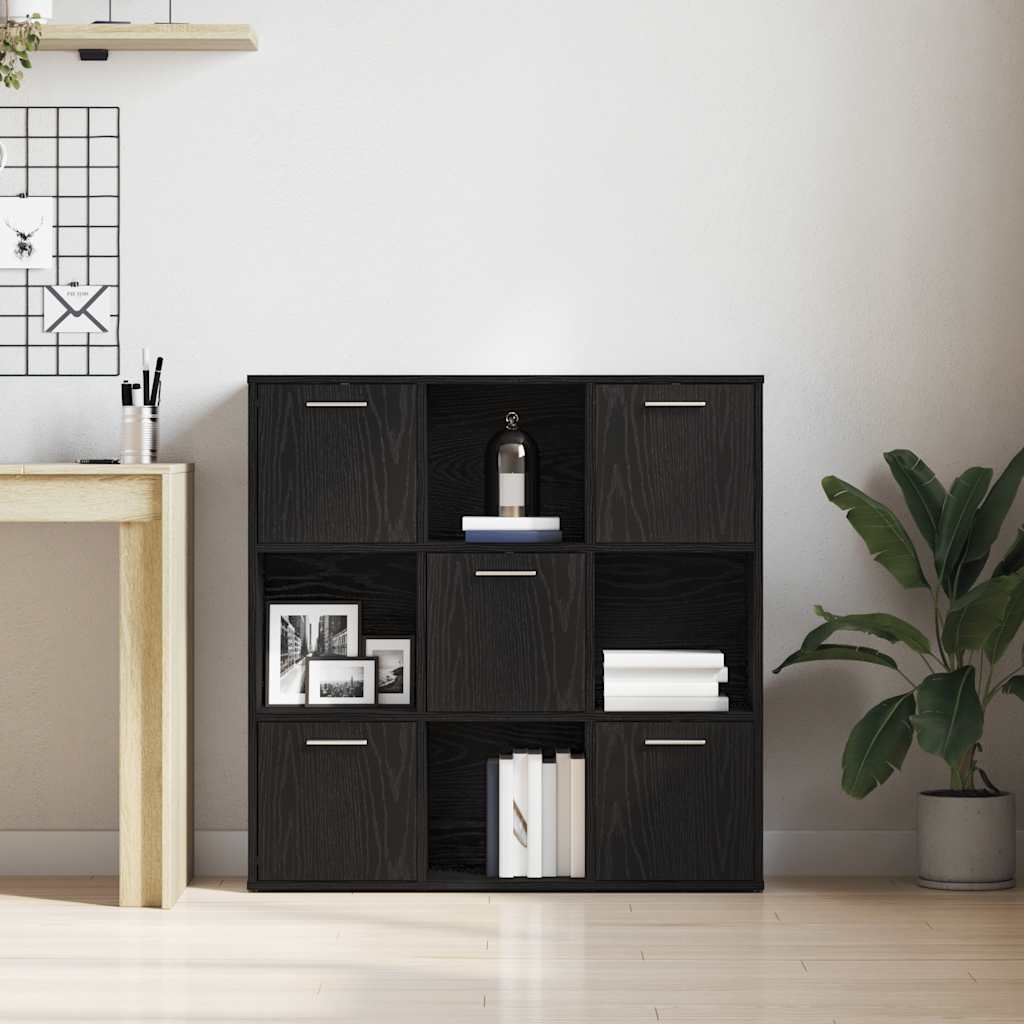vidaXL Bibliotecă, stejar negru, 90x28x90 cm, lemn prelucrat