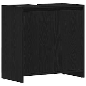 vidaXL Vannitoa Kapp Must Tamm 60x33x60 cm Engineered Wood