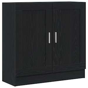 vidaXL Raamaturiiul 3 tasandit 82,5 x 30,5 x 80 cm Tehispuit Must tamm