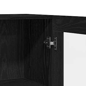 Servírovací skříň Černý dub 120 x 30,5 x 70 cm Kompozitní dřevo - obrázek 9