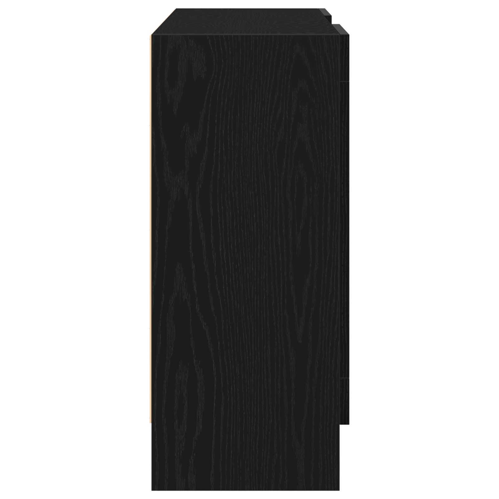 Servírovací skříň Černý dub 120 x 30,5 x 70 cm kompozitní dřevo - obrázek 7