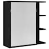 vidaXL Vannitoa peeglikapp Must tamm 62,5 x 20,5 x 64 cm Tehispuit