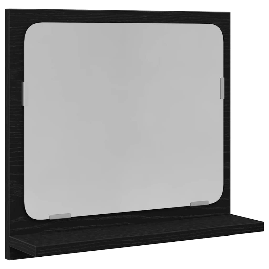 Thumbnail - vidaXL Badspiegel Schwarz Eichen-Optik 40x10,5x37 cm Holzwerkstoff