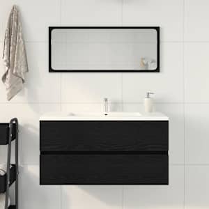 Skříňka pod umyvadlo se zásuvkou Černý dub 90 x 38,5 x 45 cm - obrázek 4