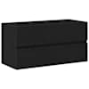vidaXL Vannitoa kapp Must tamm 90 x 38,5 x 45 cm Tehispuit