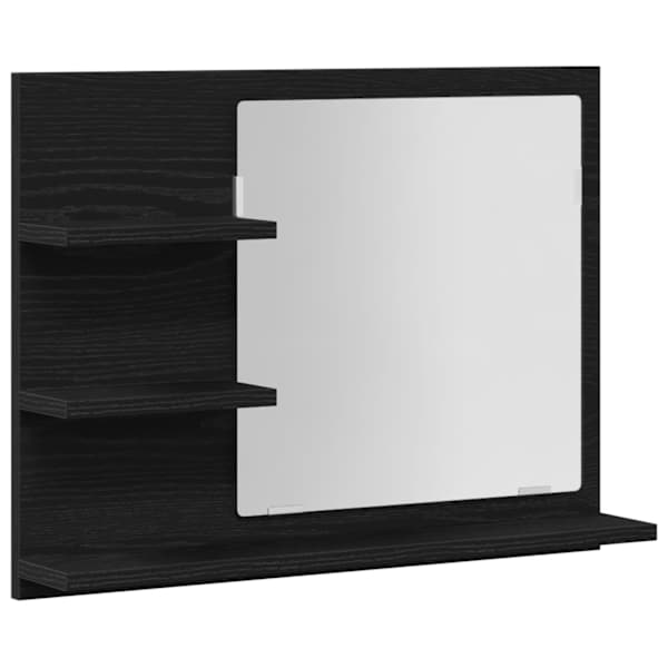 vidaXL vannitoapeegel must tamm 60x10,5x45 cm t&ouml;&ouml;deldud puit