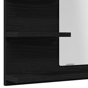 Koupelnové zrcadlo Černý dub 60x10,5x45 cm Dřevěná konstrukce - obrázek 9