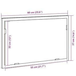 Koupelnové zrcadlo s LED světly, černý dub, 60x8,5x37 cm - obrázek 12