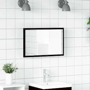 Koupelnové zrcadlo s LED světly, černý dub, 60x8,5x37 cm - obrázek 4