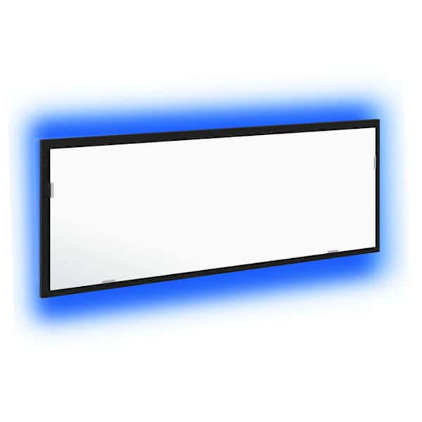 vidaXL LED vannitoa peegel Must tamm 100 x 8,5 x 37 cm Klaas