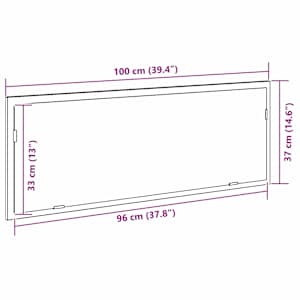 LED koupelnové zrcadlo Černý dub 100 x 8,5 x 37 cm Sklo - obrázek 12