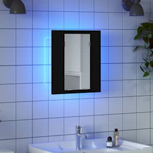 LED koupelnová zrcadlová skříňka černý dub 40 x 12 x 45 cm - obrázek 3