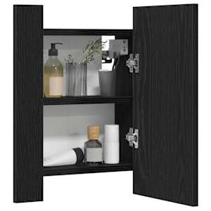 LED koupelnová zrcadlová skříňka černý dub 40 x 12 x 45 cm - obrázek 5
