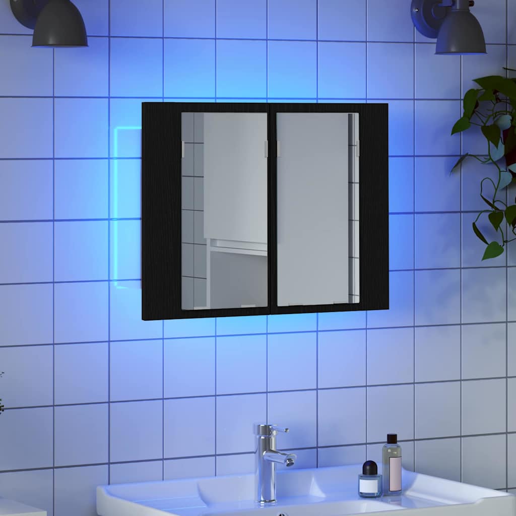 LED Bathroom Mirror Cabinet Washroom Mirror Storage Cupboard Organiser vidaXL - Picture 17 of 168