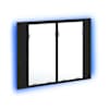 vidaXL Vannitoa peeglikapp Must tamm 60 x 12 x 45 cm Tehispuit