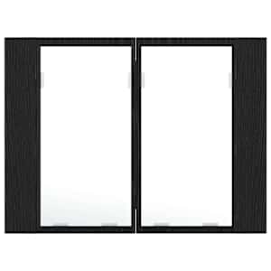 Koupelnová zrcadlová skříň s policí Černý dub 60 x 12 x 45 cm - obrázek 8