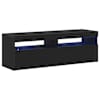 vidaXL Telerikapp 120 x 35 x 40 cm Must tamm Tehispuit