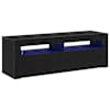 vidaXL Telerikapp 120 x 35 x 40 cm Must tamm Tehispuit