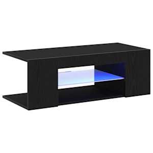 vidaXL Telerikapp 90 x 39 x 30 cm Must tamm Tehispuit