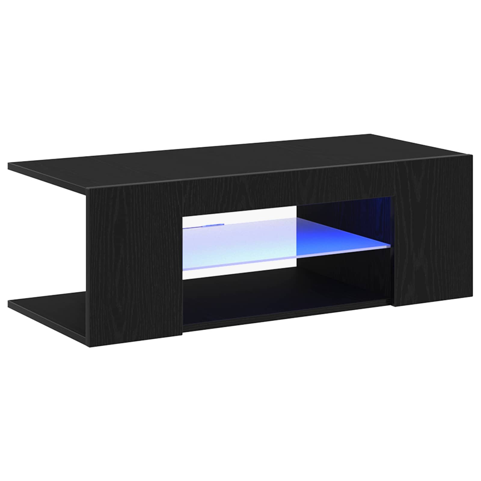 VidaXL Tv Kast Met Lade Zwart Eiken 90 X 39 X 30 Cm Bewerkt Hout