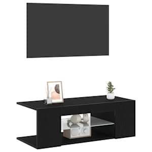 Televizní skříň Černý dub 90 x 39 x 30 cm kompozitní dřevo - obrázek 3