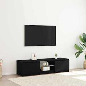 TV omarica Črna Orehovina 140 x 38,5 x 36 cm Konstruiran les
