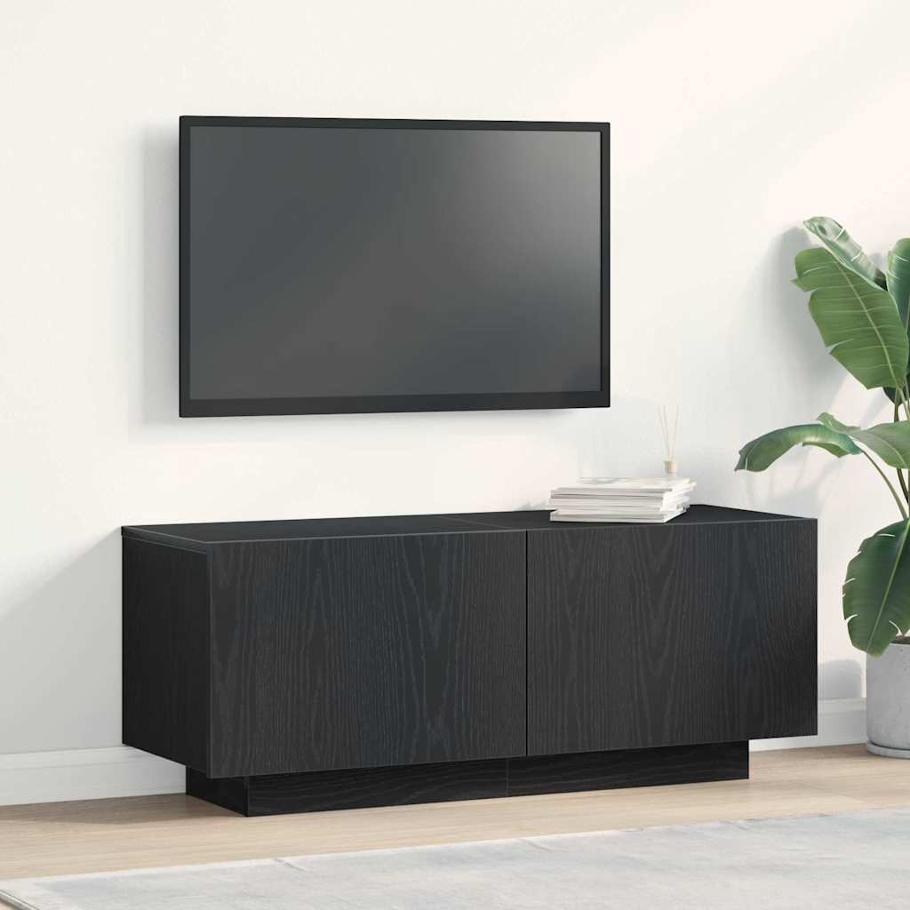 TV kapid mustast tammest 100x35x40 cm tehispuidust