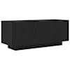 vidaXL Telerikapp 100 x 35 x 40 cm Must tamm Tehispuit