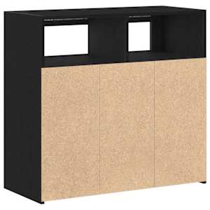 Servírovací skříň Černý dub 80 x 35 x 75 cm kompozitní dřevo - obrázek 7