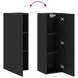 Nástěnná skříň na TV 2 pcs Černý dub 30,5 x 28,5 x 90 cm - obrázek 12