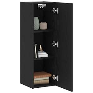 Nástěnná skříň na TV 2 pcs Černý dub 30,5 x 28,5 x 90 cm - obrázek 3