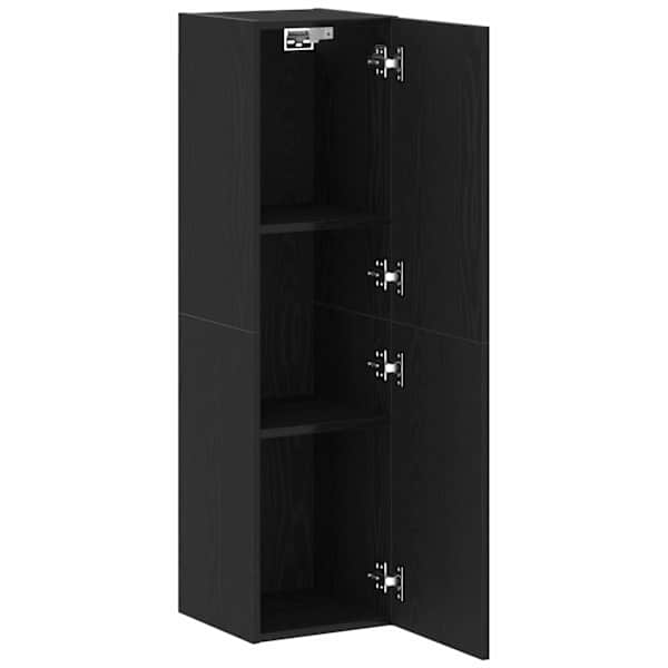 vidaXL Seina TV Kapid 30,5 x 30 x 110 cm Must tamm Tehispuit