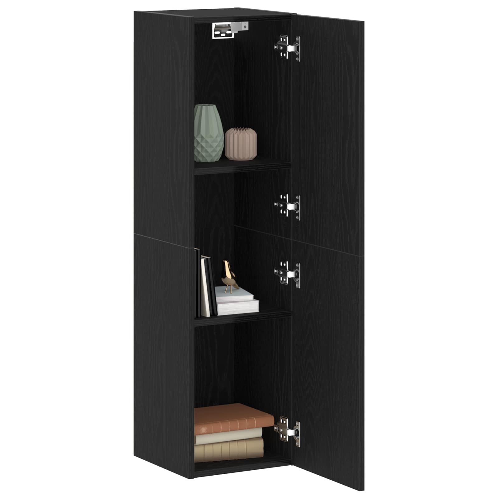 Stenski TV kabinet Črna Orehovina 30,5 x 30 x 110 cm - slika 3