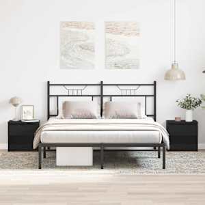 Noční skříňka 2 pcs Černý dub 40 x 30 x 39 cm kompozitní dřevo - obrázek 4