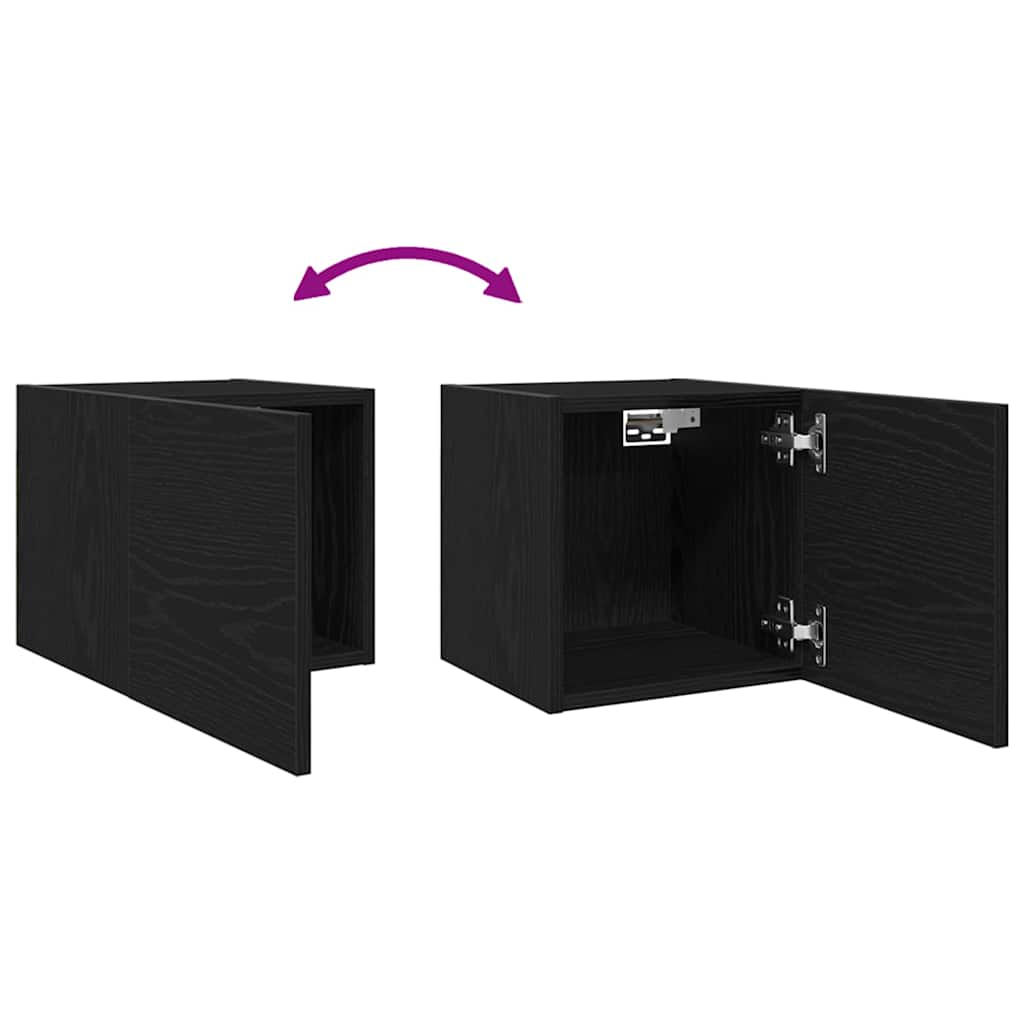 TV omarica 2 pcs Črna Orehovina 30,5 x 30 x 30 cm - slika 13
