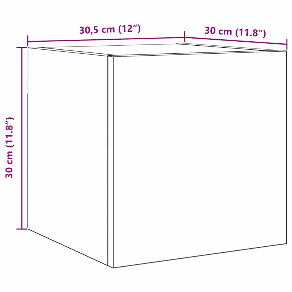 Televizní skříň 2 pcs Černý dub 30,5 x 30 x 30 cm - obrázek 15