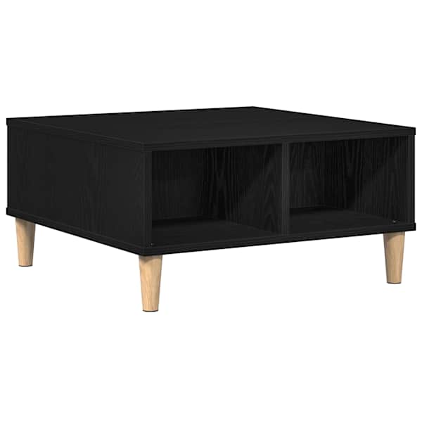 vidaXL Kohvilaud Must tamm 60 x 60 x 30 cm Tehispuit