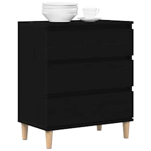 Servírovací skříň Černý dub 60 x 35 x 70 cm kompozitní dřevo - obrázek 3