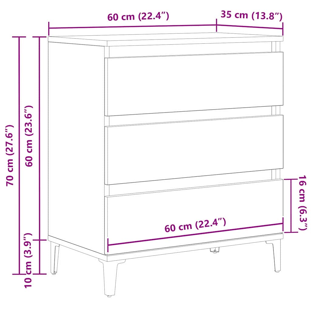 Aparador Armario Auxiliar Mueble para Teléfono Madera Contrachapada vidaXL - Imagen 125 de 125