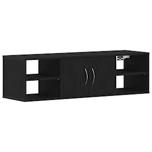 vidaXL Seinariiul Seinale kinnitav Must tamm 102 x 30 x 29 cm