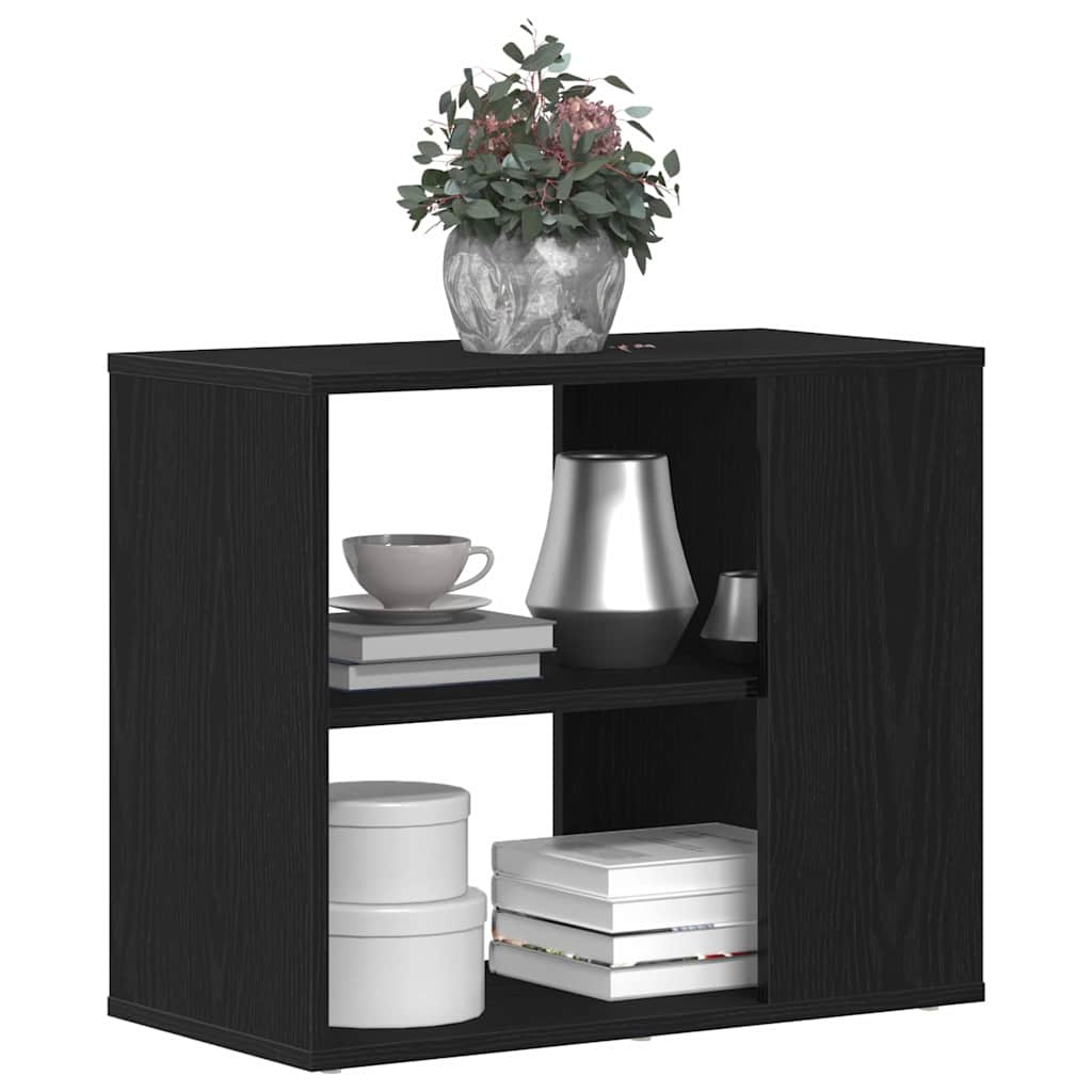 vidaXL Dressoir Zwart Eik 60x30x50 cm Bewerkt Hout