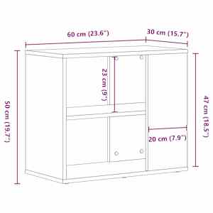 Servírovací skříň Černý dub 60 x 30 x 50 cm Kompozitní dřevo - obrázek 11