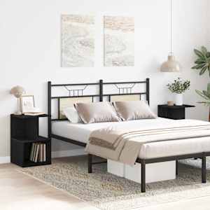 Noční skříňka 2 pcs Černý dub 35 x 35 x 55 cm kompozitní dřevo - obrázek 4