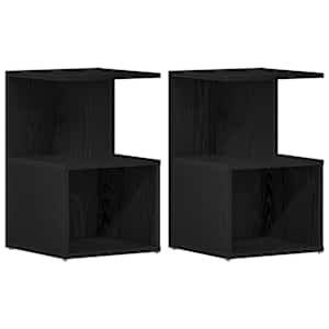 Noční skříňka 2 pcs Černý dub 35 x 35 x 55 cm kompozitní dřevo - obrázek 2