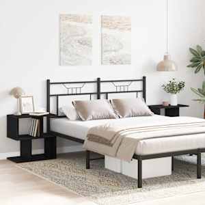 Noční skříňka 2 pcs Černý dub 50 x 30 x 51,5 cm - obrázek 4
