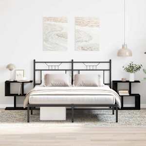 Nočna omarica 2 pcs Črna Orehovina 50 x 30 x 51,5 cm